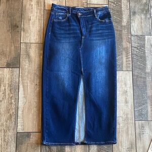 Risen Asymmetrical button Demin Skirt Blue 🆕